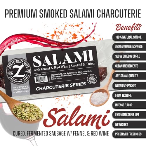 Zick's Salami w/ Fennel & Red Wine (8oz)