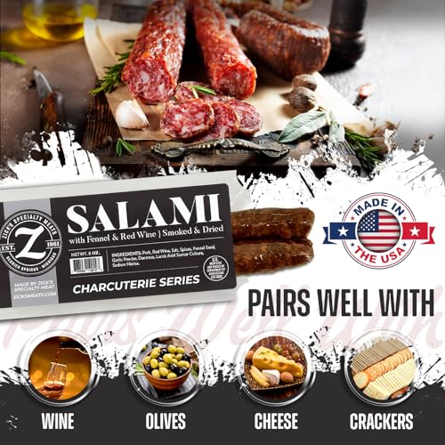 Zick's Salami w/ Fennel & Red Wine (8oz)
