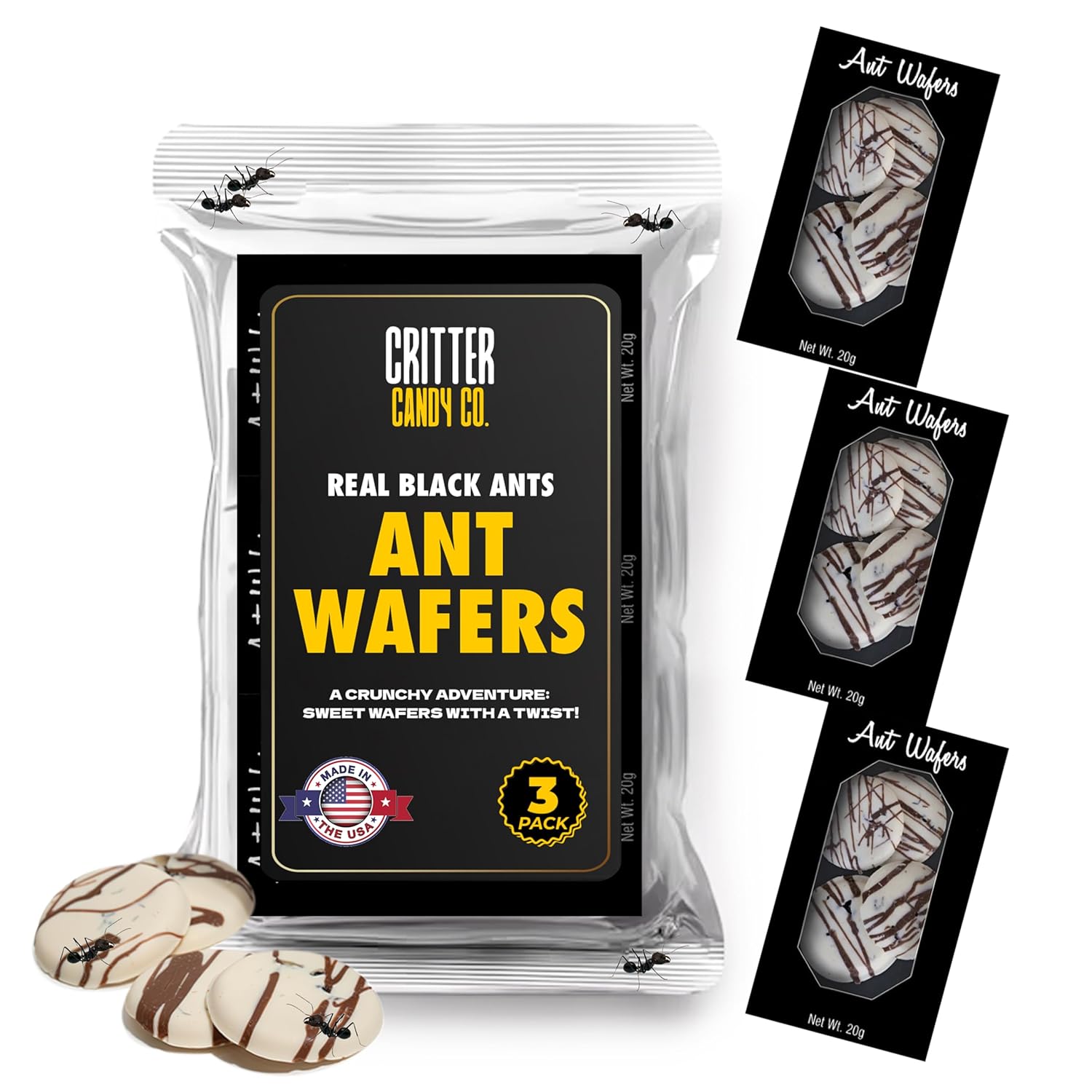 Hotlix Real Ants Wafers Candy (3-Pack)