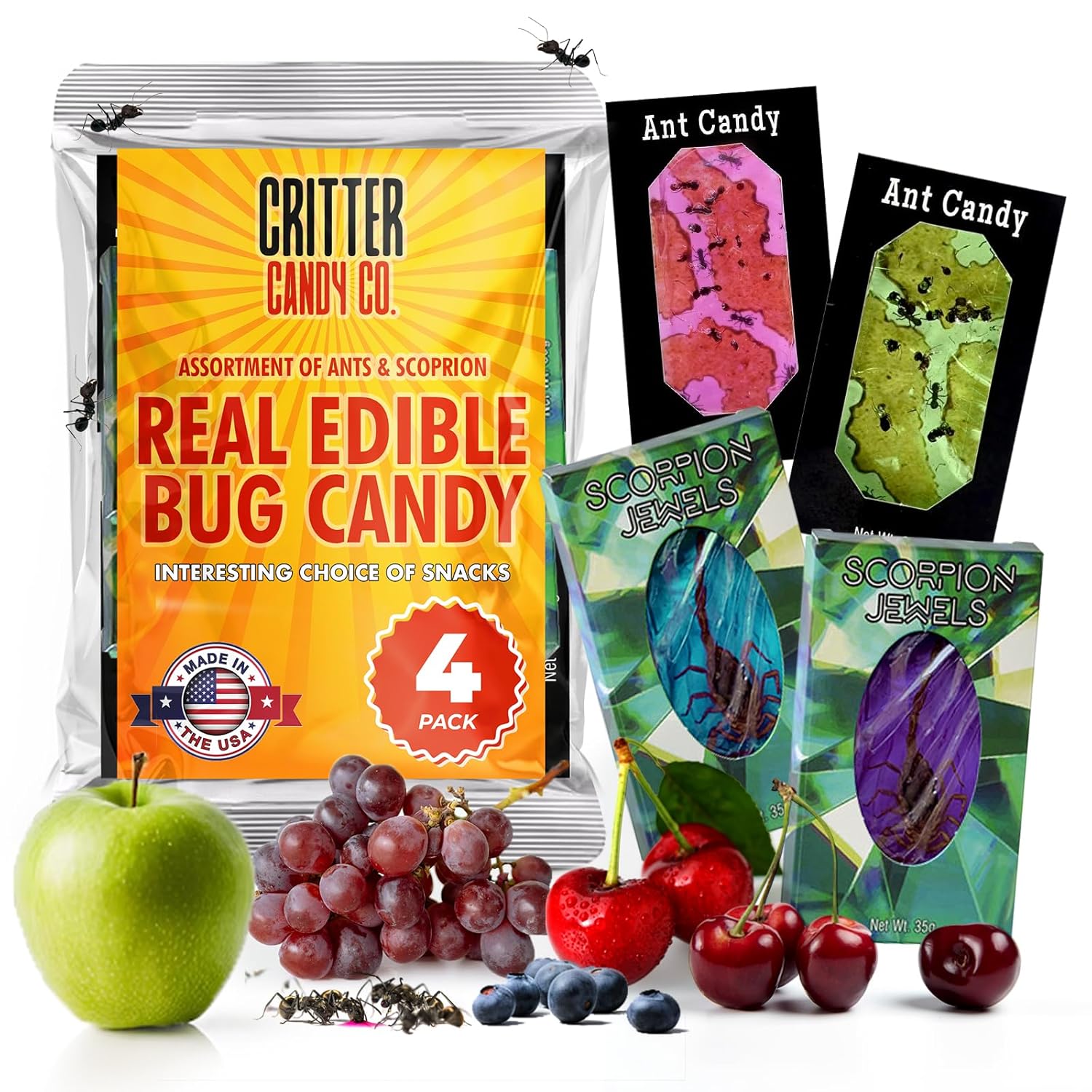 Hotlix Edible Bugs Candy Ultimate (4-Pack)