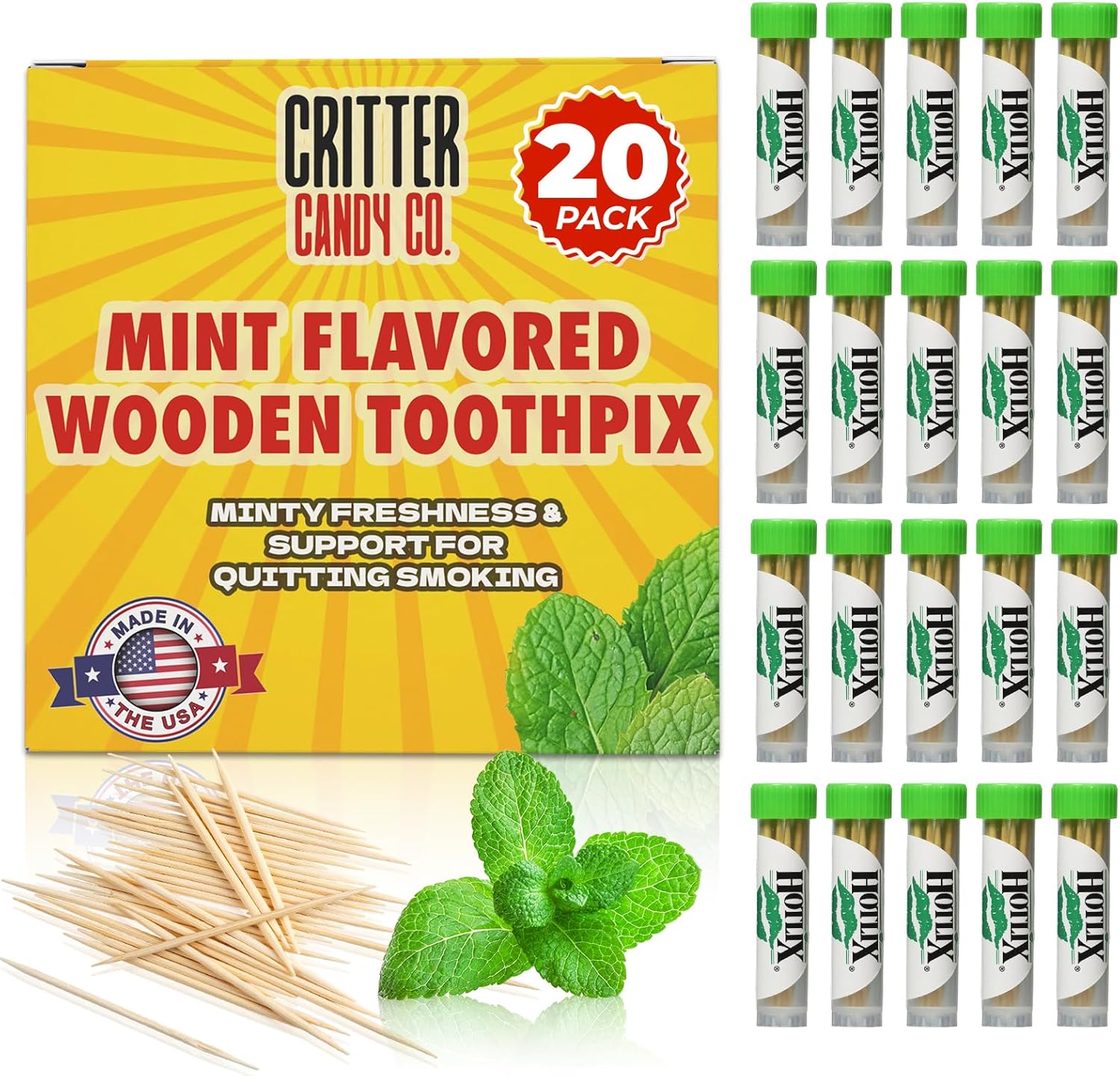 HotLix Mint Toothpicks (20-Pack, 400 Total)