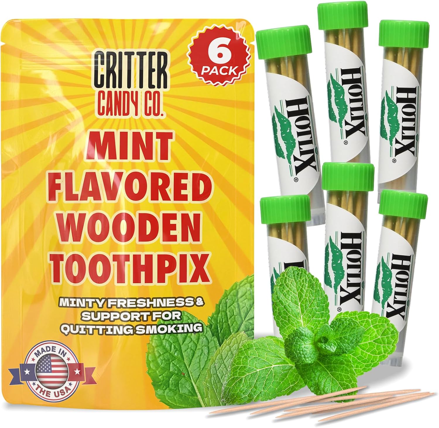 HotLix Mint Toothpicks (6-Pack, 120 Total)