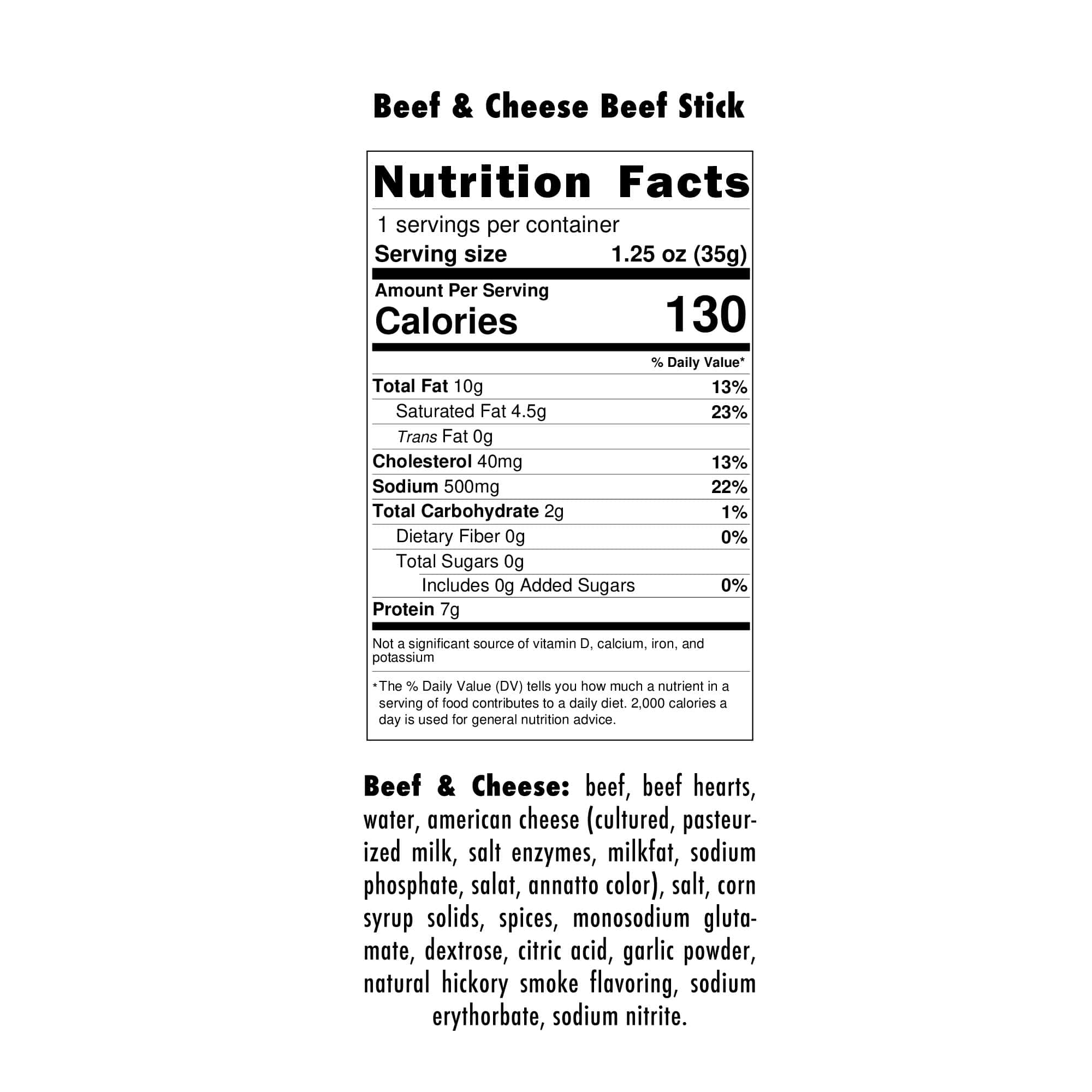 Beef & Cheese Beef Stick