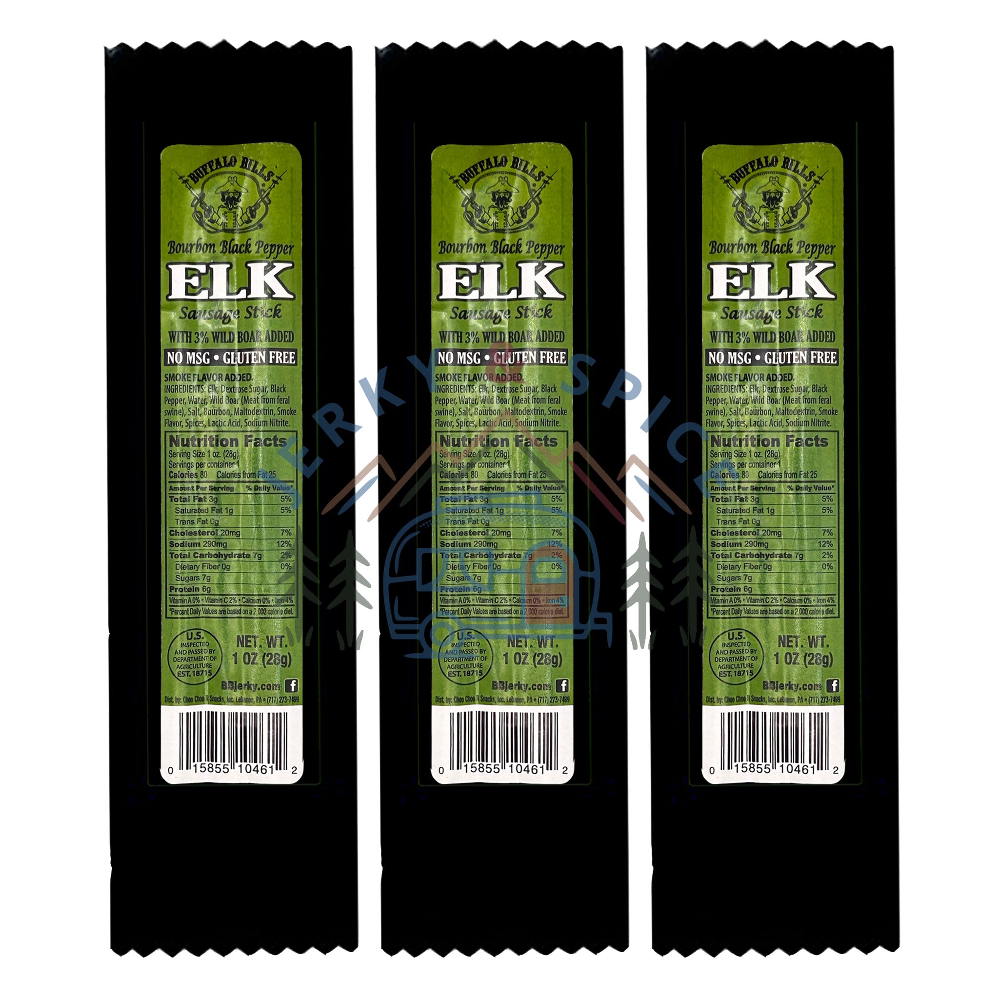 Bourbon Black Pepper Elk Jerky Stick