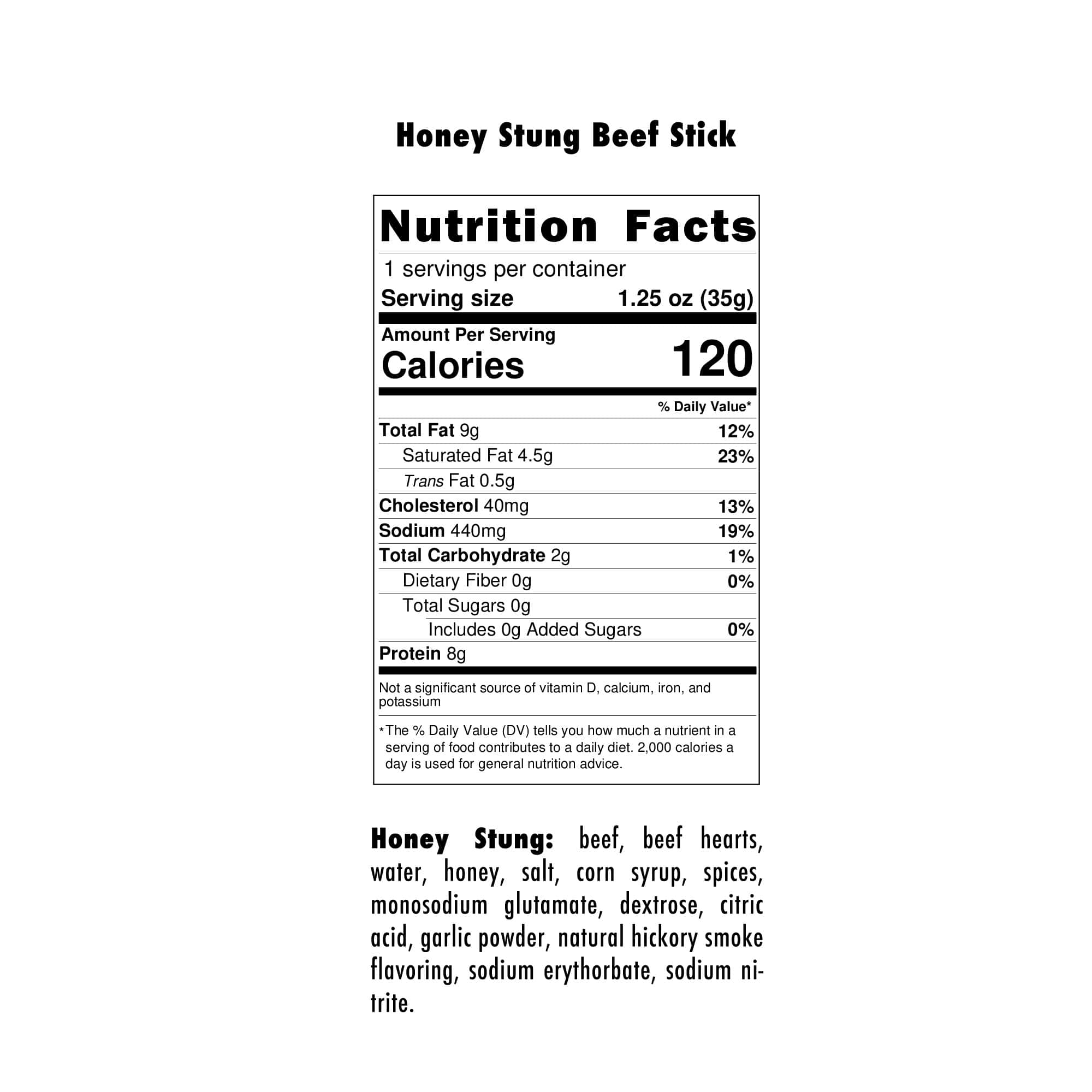Honey Stung Beef Stick