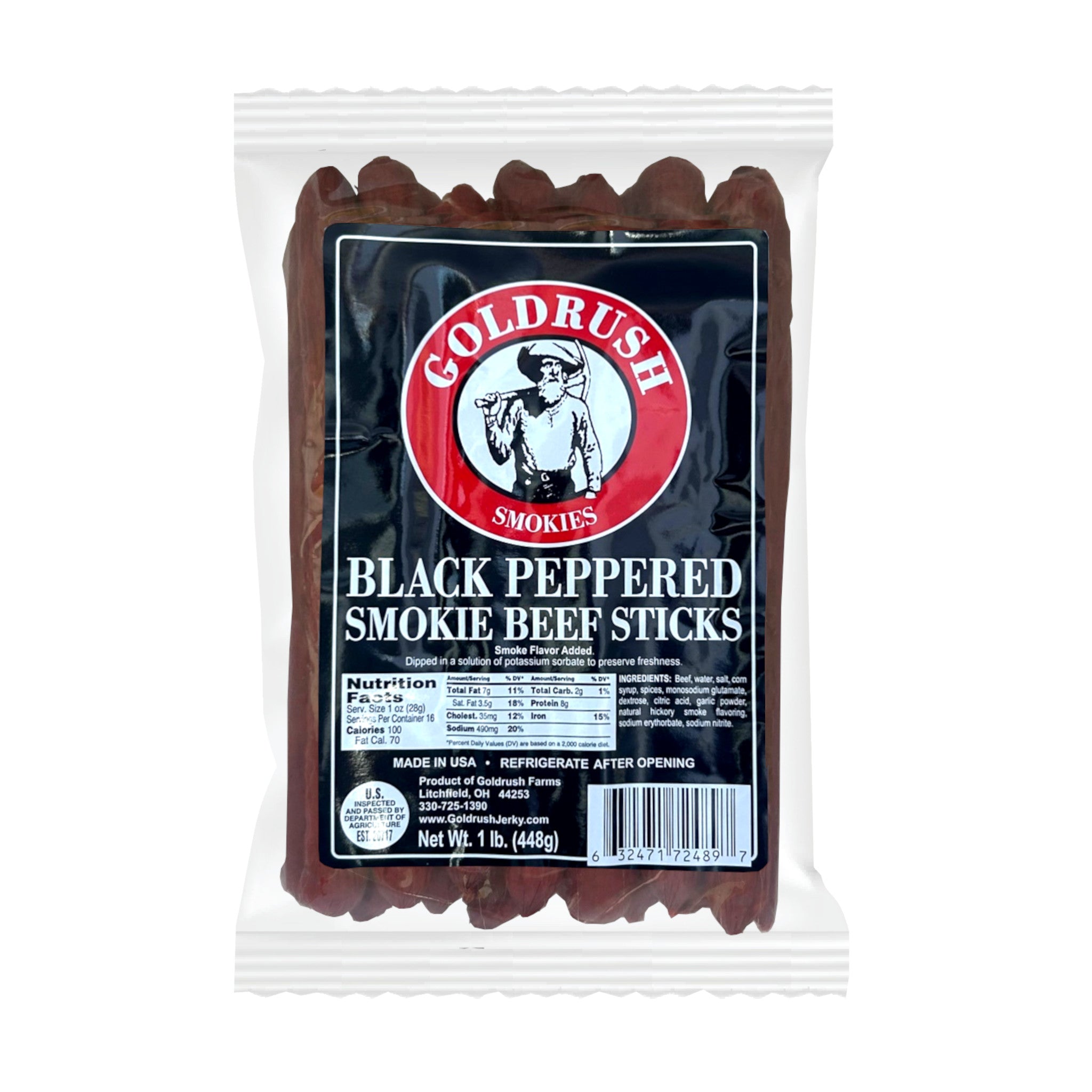 Black Peppered Smokie Beef Stick