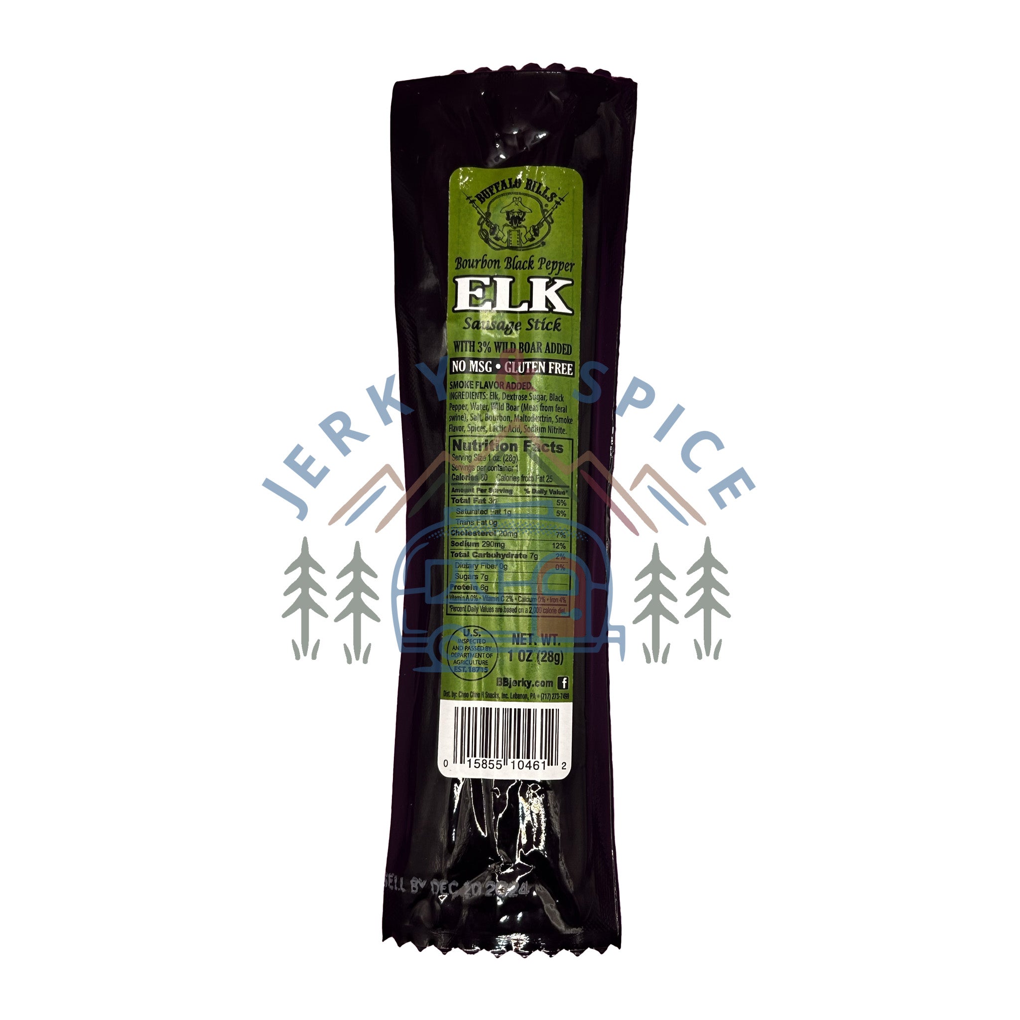 Bourbon Black Pepper Elk Jerky Stick