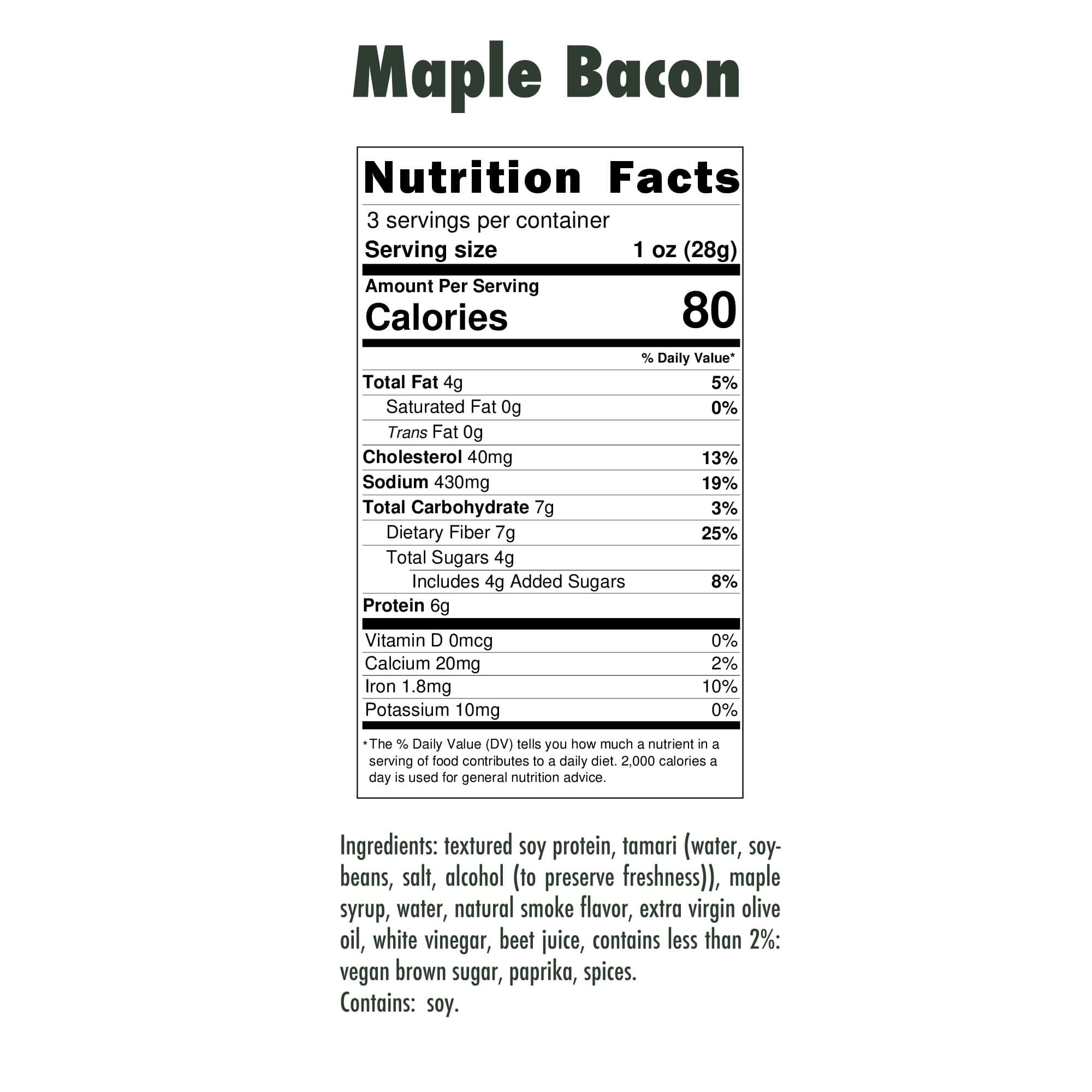 Maple Bacon Vegan Jerky