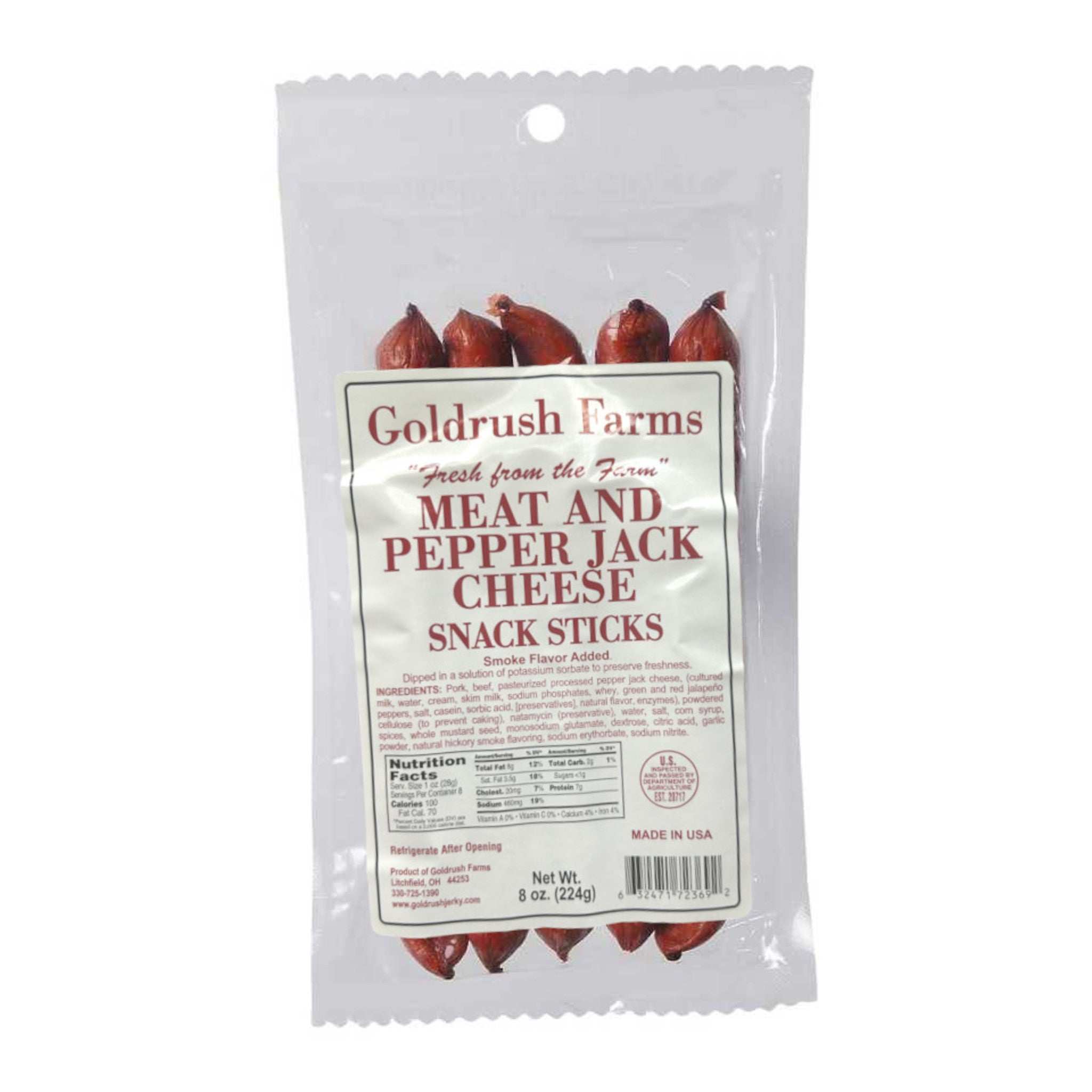 Meat and Pepper Jack Cheese Snack Stick