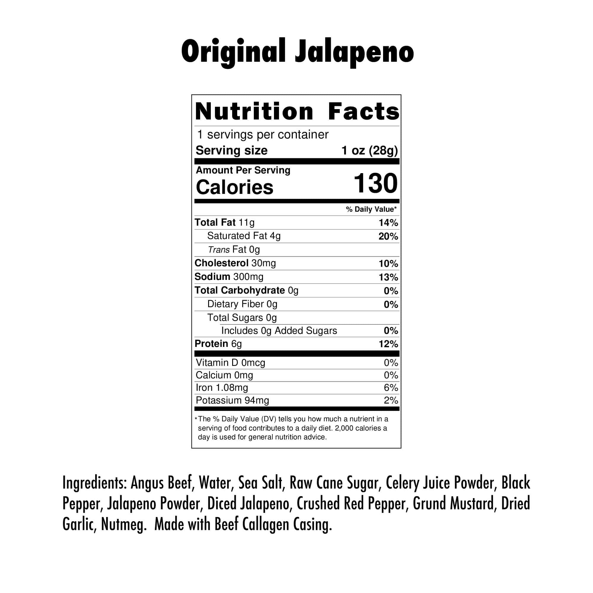 Original Jalapeño Beef Stick