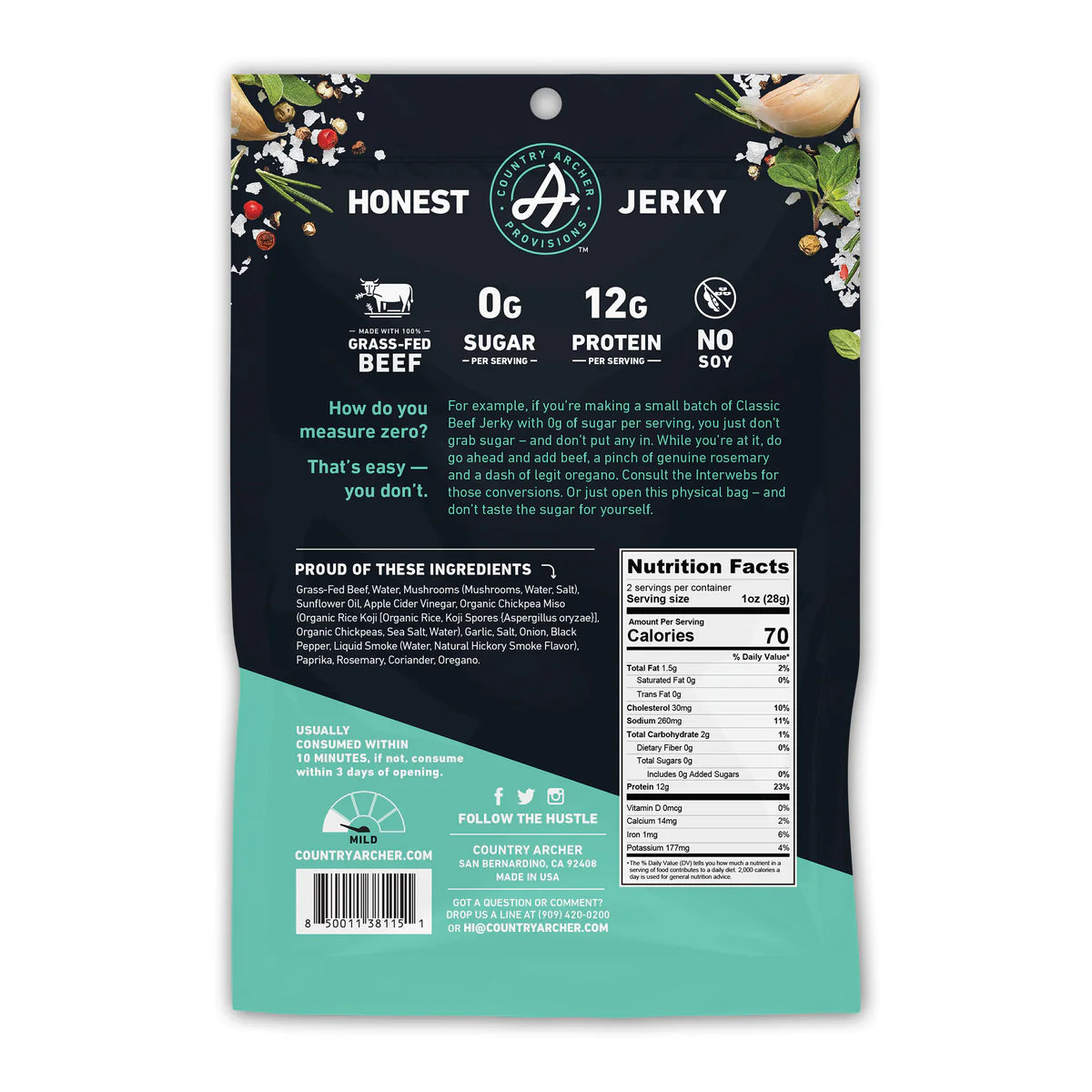 Zero Sugar Classic Beef Jerky