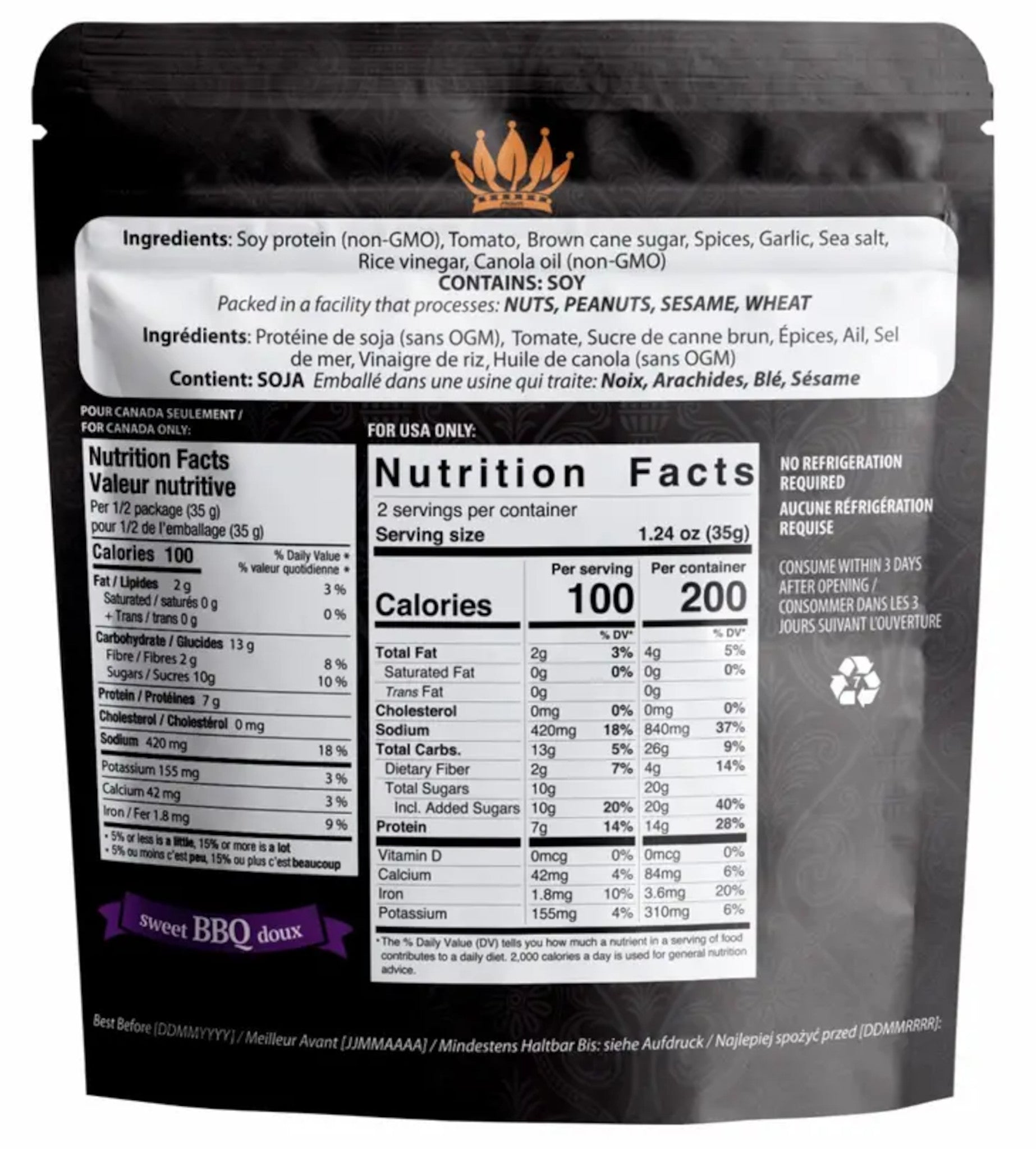 Sweet BBQ Vegan Jerky