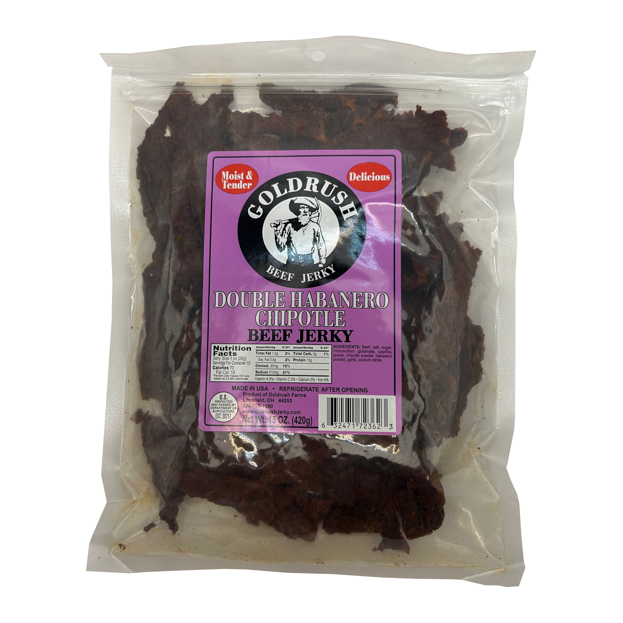 Double Habanero Chipotle Beef Jerky