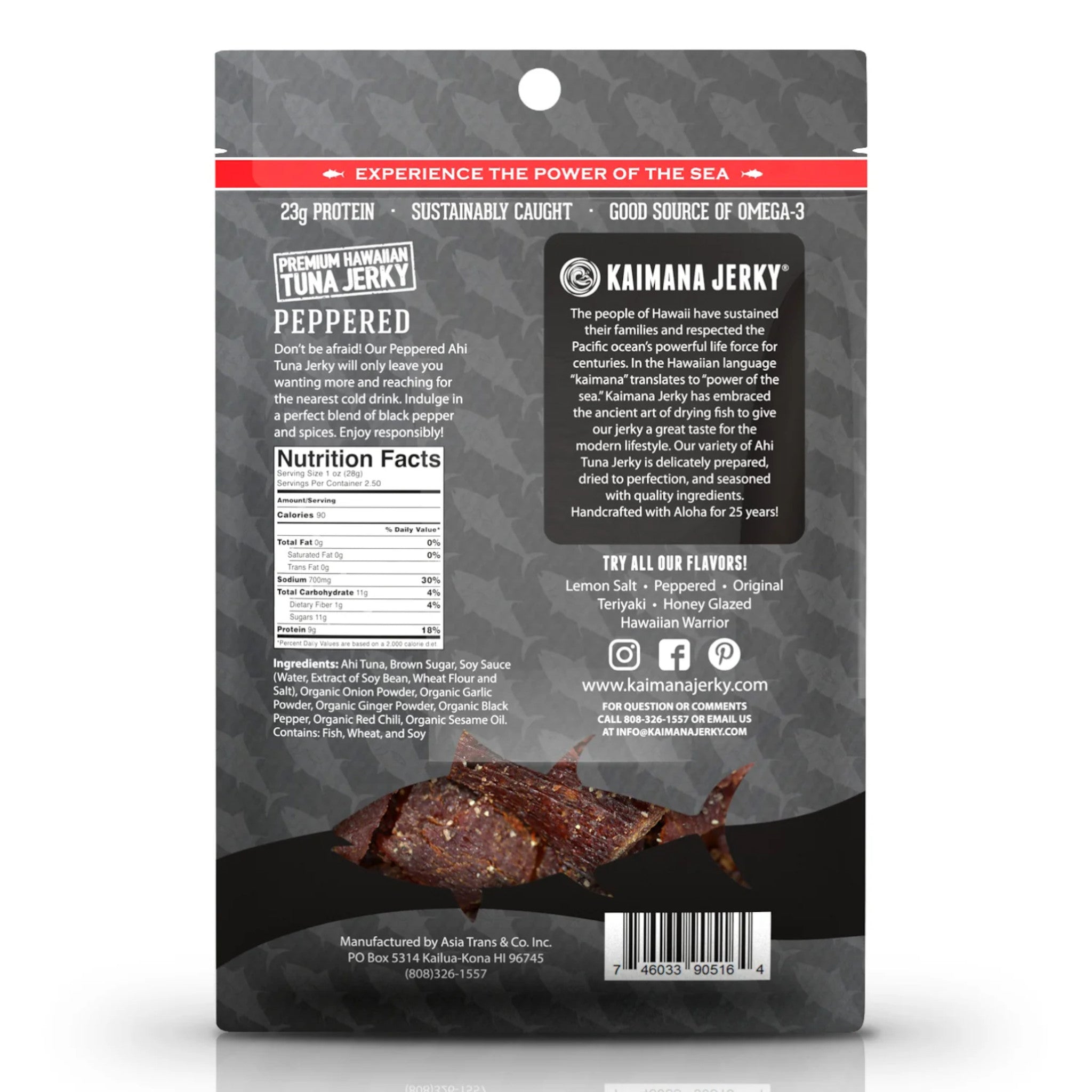 Peppered Ahi Tuna Jerky