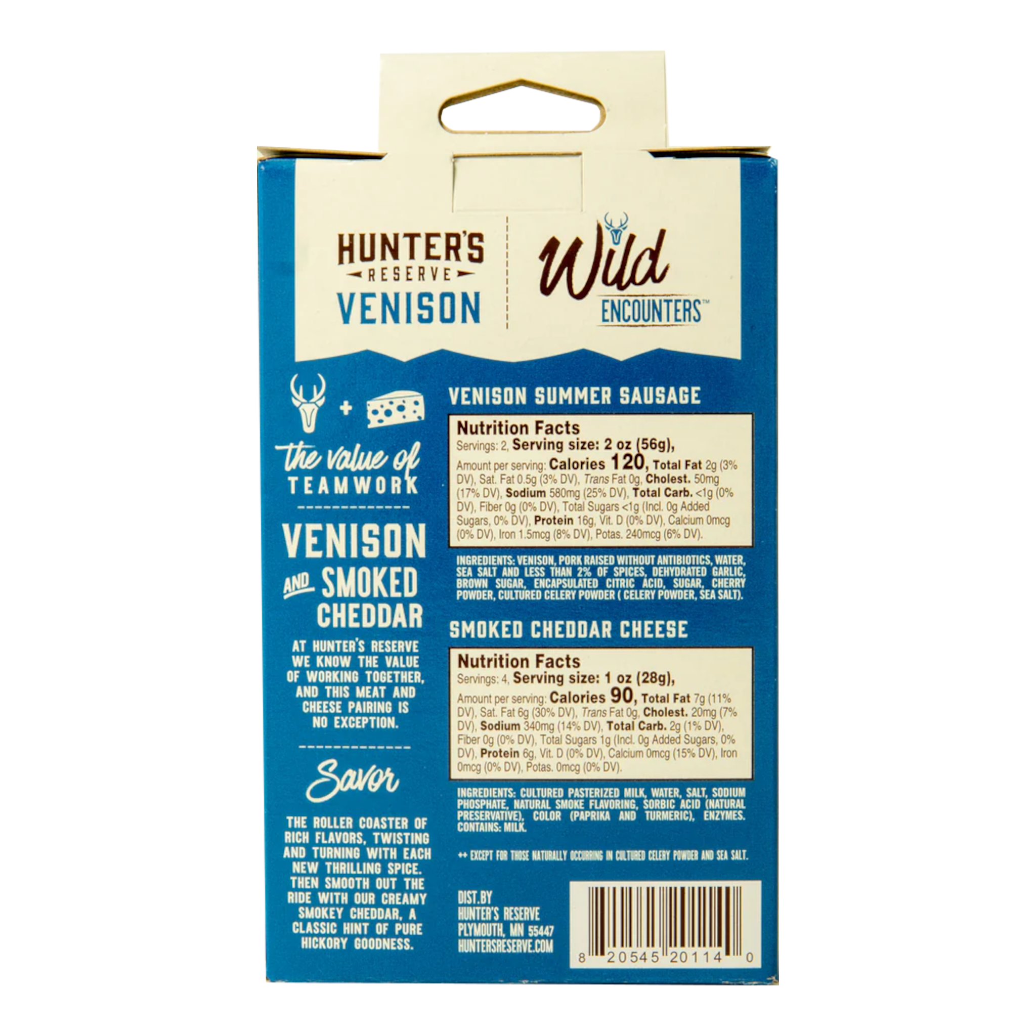 Venison & Smoked Cheddar Cheese Pack