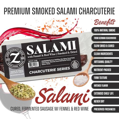 Zick's Salami w/ Fennel & Red Wine (8oz)