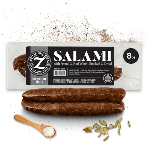Zick's Salami w/ Fennel & Red Wine (8oz)