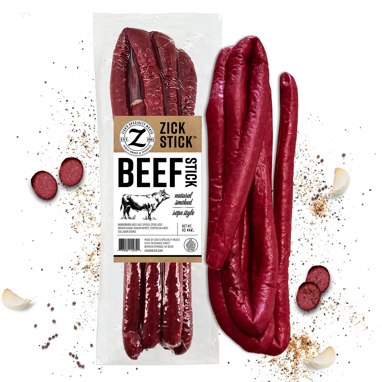 Zick's German Beef Rope Sausage (12oz)