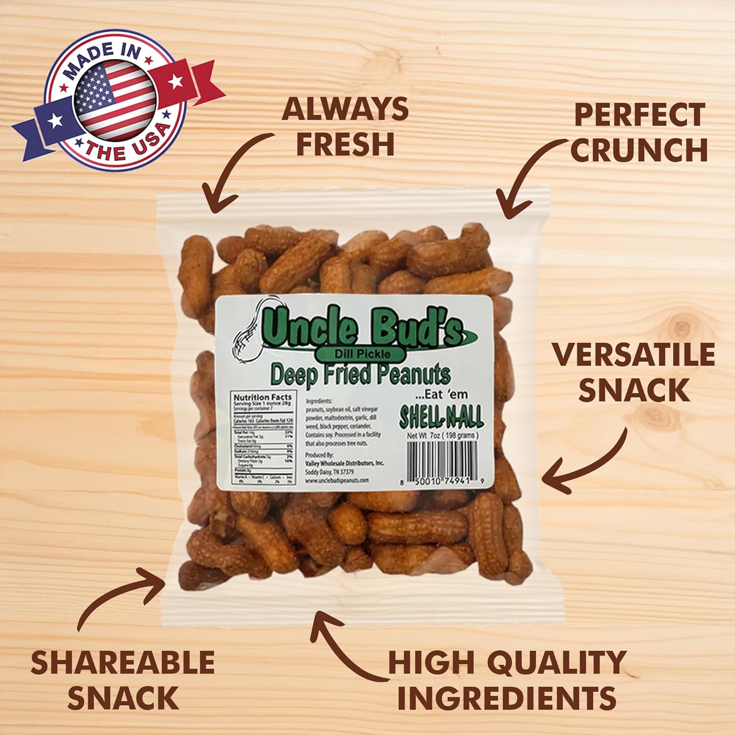 Dill Pickle Deep Fried Peanuts