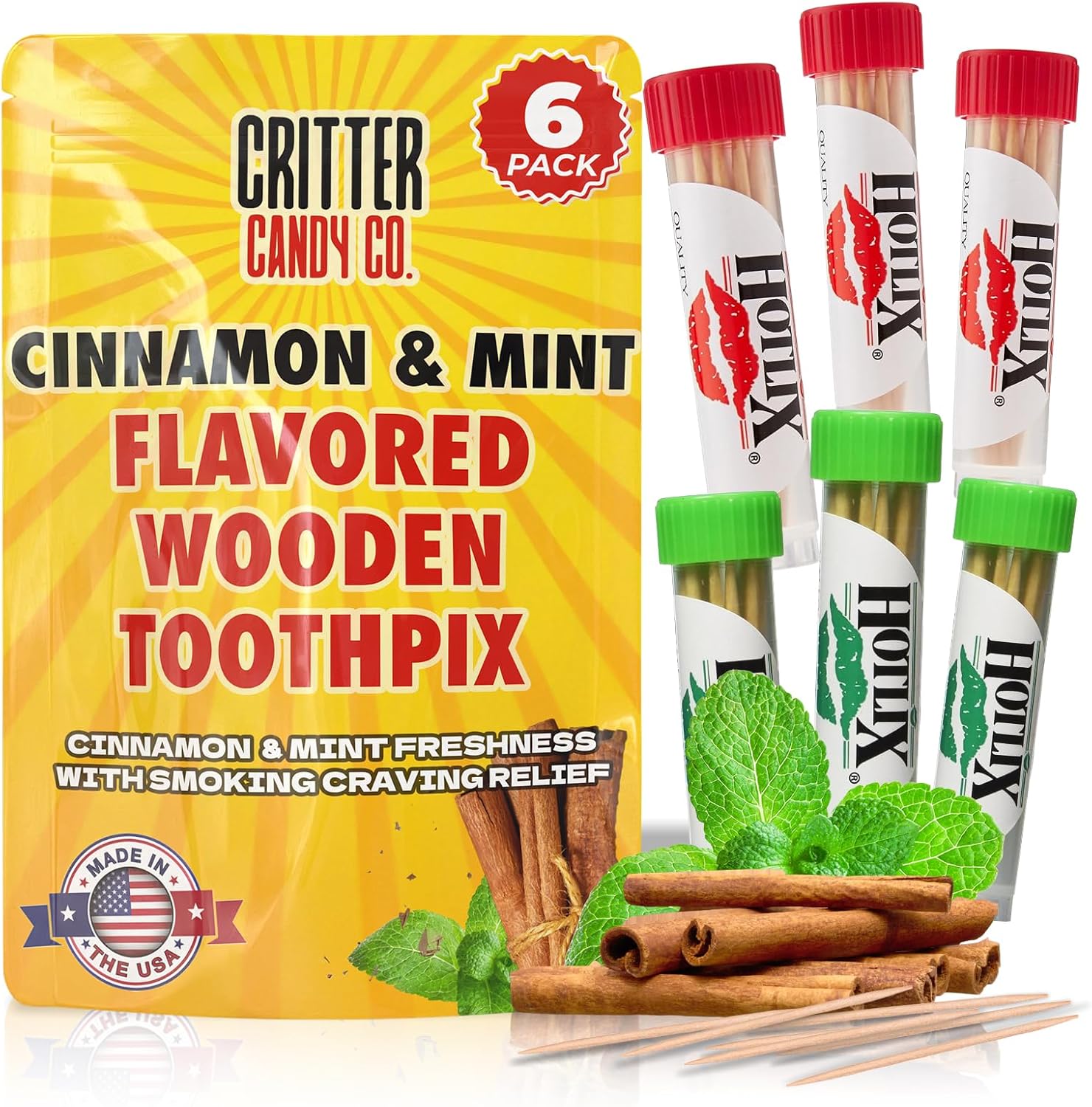 HotLix Flavored Toothpicks Mixed (6-Pack, 120 Total)