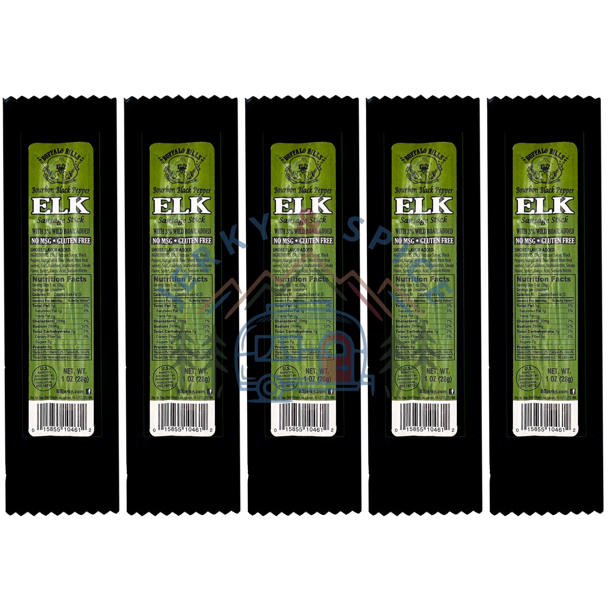 Bourbon Black Pepper Elk Jerky Stick