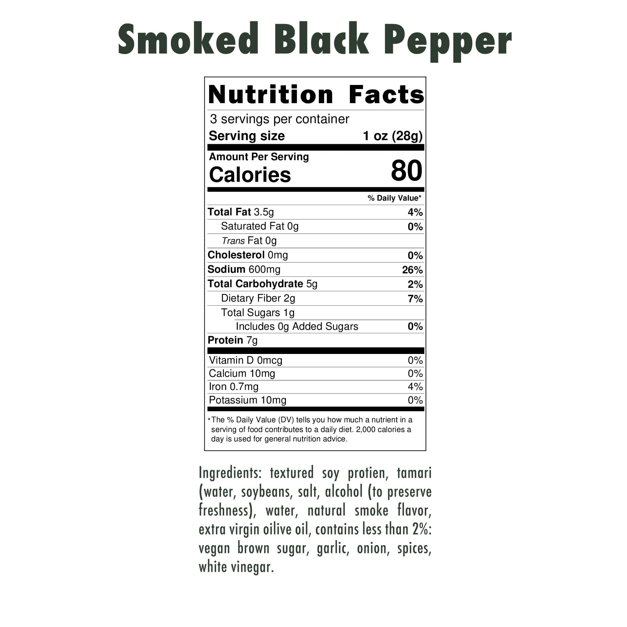 Smoked Black Pepper Vegan Jerky