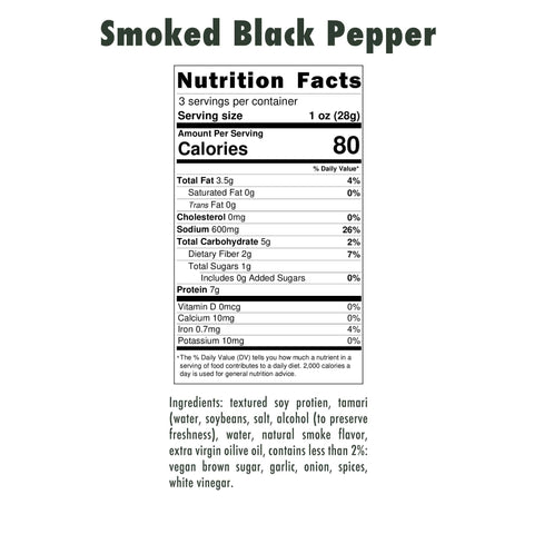 Smoked Black Pepper Vegan Jerky