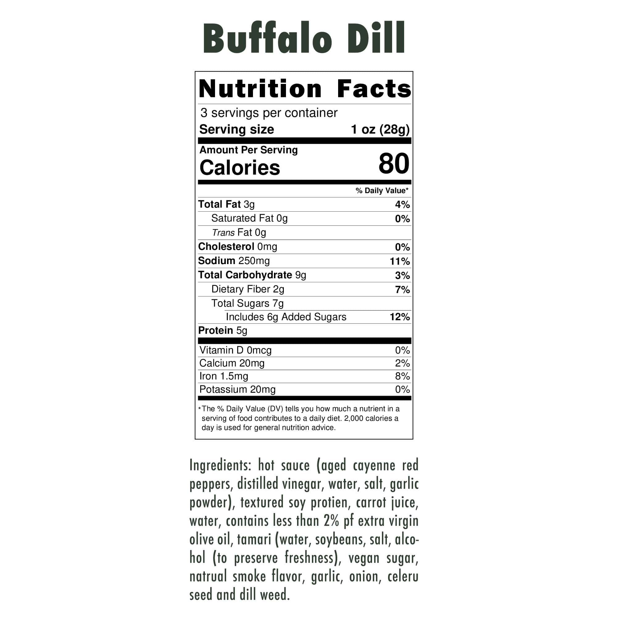 Buffalo Dill Vegan Jerky