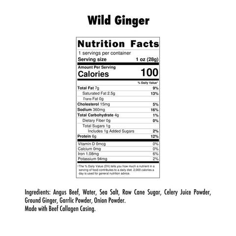 Wild Ginger Beef Stick
